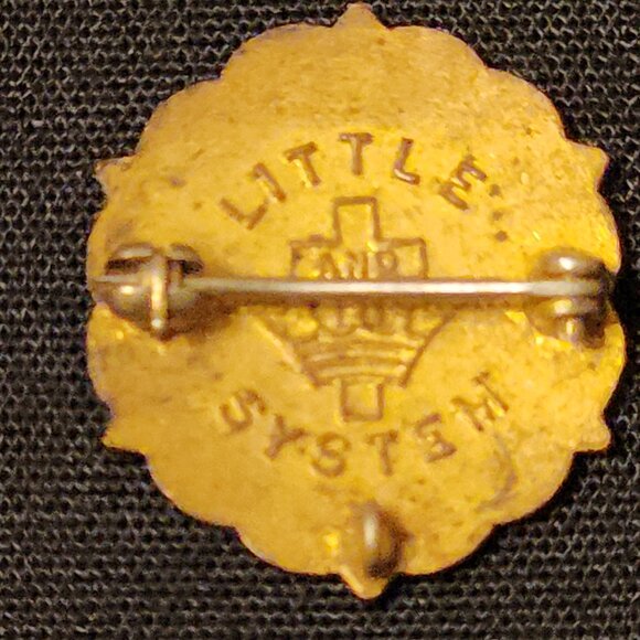 Antique ~ Vintage Congregational S S Cross And Crown Pin ~ Button ~ Pinback - Picture 2 of 4